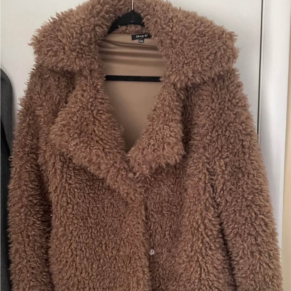 Women's Cozy Brown Teddy Jacket